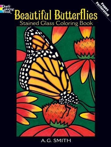 Паперова книга «Beautiful Butterflies Stained Glass Coloring Book», автор А. Г. Сміт - фото №1