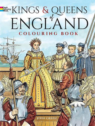 Бумажная книга «Kings and Queens of England Coloring Book», автор Джон Грин - фото №1
