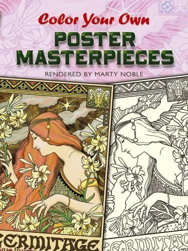 Бумажная книга «Color Your Own Poster Masterpieces», автор Марти Нобл - фото №1