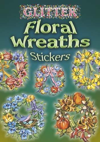 Бумажная книга «Glitter Floral Wreaths Stickers», автор Джоан О'Брайен - фото №1