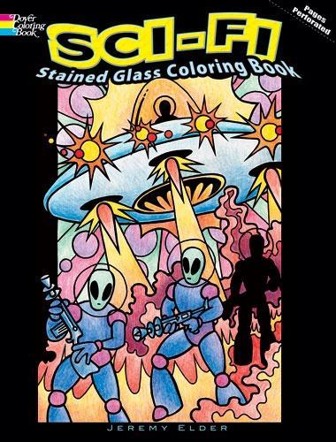 [object Object] «Sci-Fi Stained Glass Coloring Book», автор Джереми Элдер - фото №1