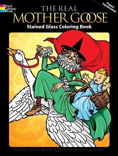 Бумажная книга «The Real Mother Goose Stained Glass Coloring Book», авторов Бланш Фишер Райт, Густав Доре - фото №1