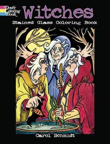 Бумажная книга «Witches Stained Glass Coloring Book», автор Кэрол Шмидт - фото №1