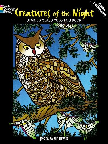 Бумажная книга «Creatures of the Night Stained Glass Coloring Book», автор Джессика Мазуркевич - фото №1