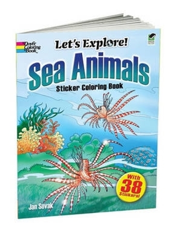 Паперова книга «Sea Animals Sticker Coloring Book», автор Ян Совак - фото №1