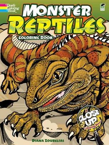 Бумажная книга «Monster Reptiles Coloring Book: A Close-Up Coloring Book», автор Диана Зурелиас - фото №1