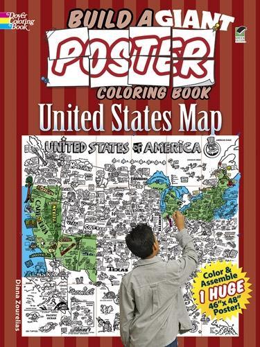 Бумажная книга «Build a Giant Poster Coloring Book--United States Map», автор Диана Зурелиас - фото №1