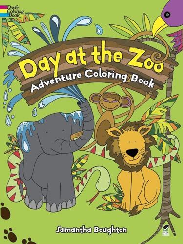 Бумажная книга «Day at the Zoo Adventure Coloring Book», автор Саманта Боутон - фото №1