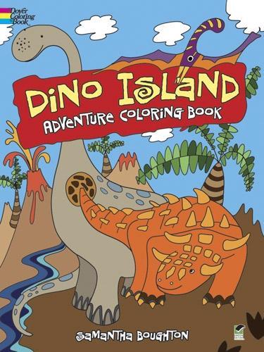 Бумажная книга «Dino Island Adventure Coloring Book», автор Саманта Боутон - фото №1
