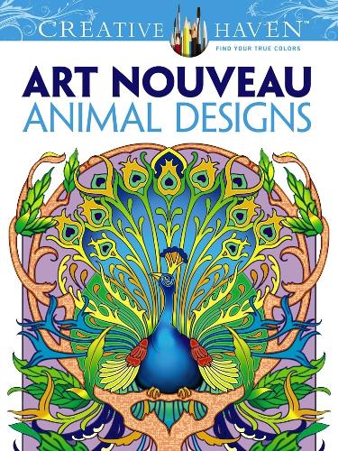 Бумажная книга «Creative Haven Art Nouveau Animal Designs Coloring Book», автор Марти Нобл - фото №1