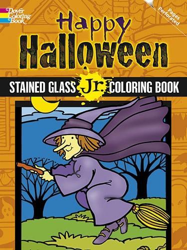 Паперова книга «Happy Halloween Stained Glass Jr. Coloring Book», автор Бейлон - фото №1