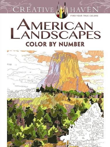 Паперова книга «Creative Haven American Landscapes Color by Number Coloring Book», автор Дієго Перейра - фото №1