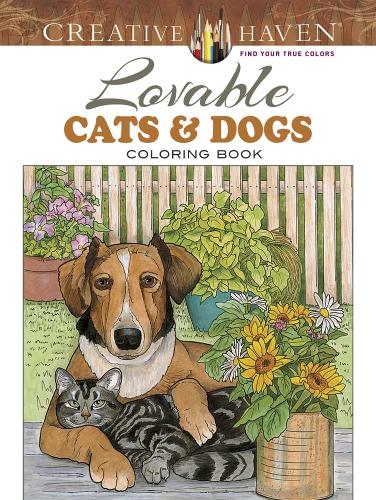 Паперова книга «Creative Haven Lovable Cats and Dogs Coloring Book», автор Рут Соффер - фото №1