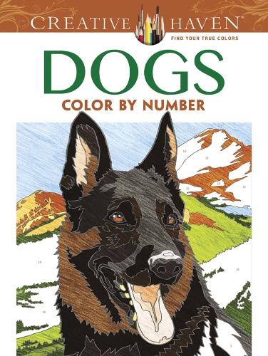 [object Object] «Creative Haven Dogs Color by Number Coloring Book», автор Дієго Перейра - фото №1