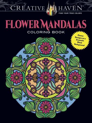 Бумажная книга «Creative Haven Flower Mandalas Coloring Book: Stunning Designs on a Dramatic Black Background», автор Марти Нобл - фото №1
