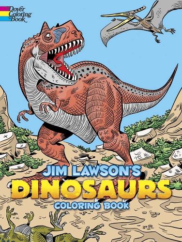 Бумажная книга «Jim Lawson's Dinosaurs Coloring Book», автор Джим Лоусон - фото №1