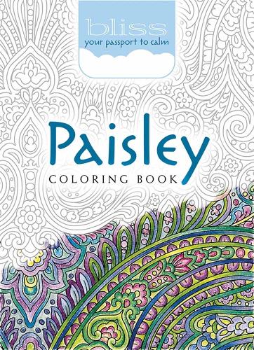 Паперова книга «Bliss Paisley Coloring Book: Your Passport to Calm», автор Келлі Бейкер - фото №1