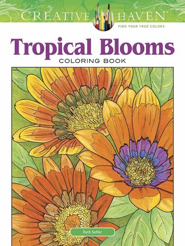 Бумажная книга «Creative Haven Tropical Blooms Coloring Book», автор Рут Соффер - фото №1