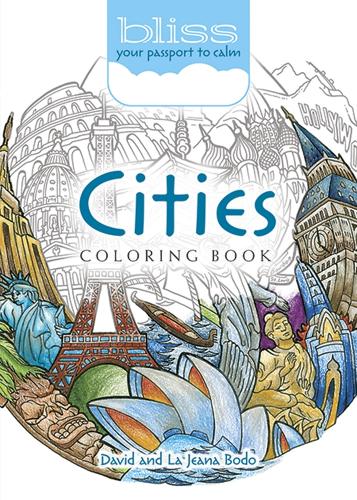 Бумажная книга «Bliss Cities Coloring Book: Your Passport to Calm», автор Дэвид Бодо - фото №1