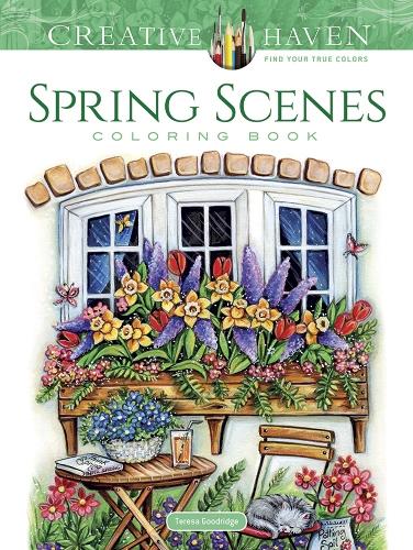 Паперова книга «Creative Haven Spring Scenes Coloring Book», автор Тереза Гудрідж - фото №1