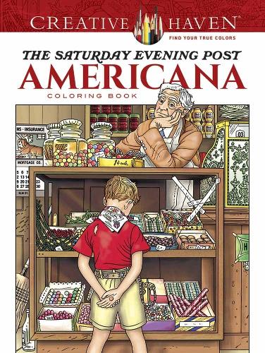 [object Object] «Creative Haven the Saturday Evening Post Americana Coloring Book», автор Марти Нобл - фото №1