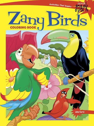 Бумажная книга «Spark Zany Birds Coloring Book», автор Джон Курц - фото №1