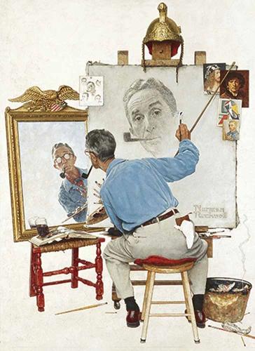 Паперова книга «Norman Rockwell's Triple Self-Portrait Notebook», автор Норман Роквелл - фото №1