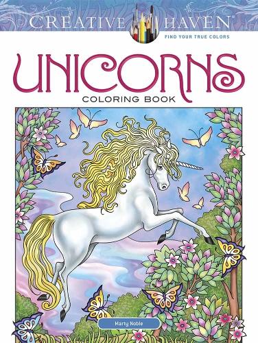 Бумажная книга «Creative Haven Unicorns Coloring Book», автор Марти Нобл - фото №1