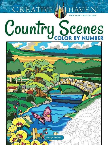 Бумажная книга «Creative Haven Country Scenes Color by Number», автор Джордж Туфексис - фото №1