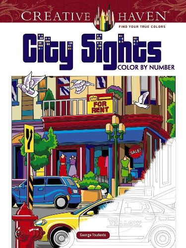 Бумажная книга «Creative Haven City Sights Color by Number», автор Джордж Туфексис - фото №1