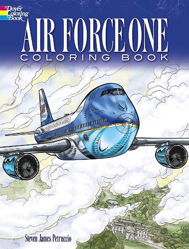 [object Object] «Air Force One Coloring Book: Color Realistic Illustrations of This Famous Airplane!», авторів Стівен Джеймс Петруччо, Вілліс Ф. Вайтхед - фото №1