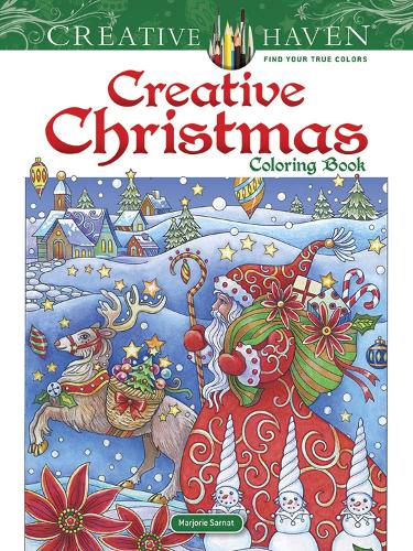 Бумажная книга «Creative Haven Creative Christmas Coloring Book», автор Марджори Сарнат - фото №1
