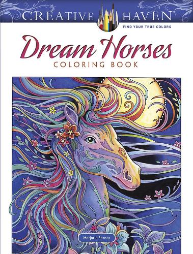 Бумажная книга «Creative Haven Dream Horses Coloring Book», автор Марджори Сарнат - фото №1