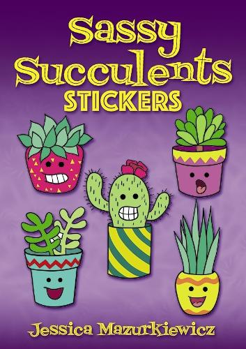 Бумажная книга «Sassy Succulents Stickers», автор Джессика Мазуркевич - фото №1