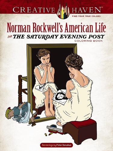 Бумажная книга «Creative Haven Norman Rockwell's American Life from the Saturday Evening Post Coloring Book», автор Норман Рокуэлл - фото №1