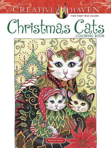 Бумажная книга «Creative Haven Christmas Cats Coloring Book», автор Марджори Сарнат - фото №1