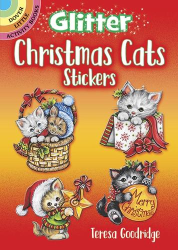 Паперова книга «Glitter Christmas Cats Stickers», автор Тереза Гудрідж - фото №1