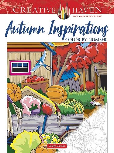 Бумажная книга «Creative Haven Autumn Inspirations Color by Number», автор Джордж Туфексис - фото №1