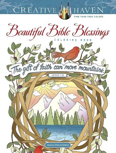 Бумажная книга «Creative Haven Beautiful Bible Blessings Coloring Book», автор Джессика Мазуркевич - фото №1