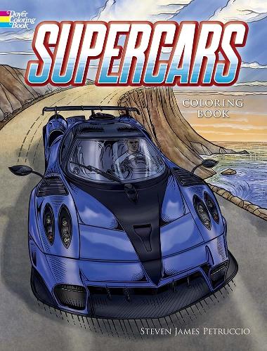 Бумажная книга «Supercars Coloring Book», автор Стивен Джеймс Петруччио - фото №1
