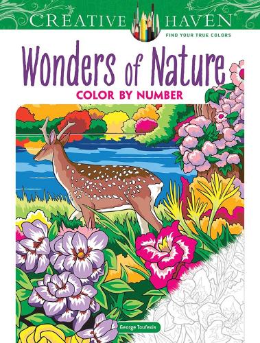 Бумажная книга «Creative Haven Wonders of Nature Color by Number», автор Джордж Туфексис - фото №1