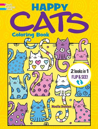 [object Object] «Happy Cats Coloring Book/Happy Cats Color by Number: 2 Books in 1/Flip and See!», автор Ноэль Дален - фото №1