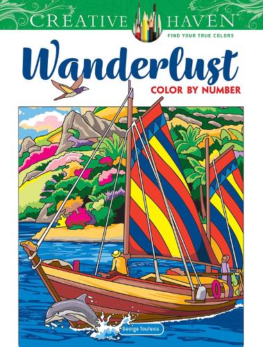 Бумажная книга «Creative Haven Wanderlust Color by Number», автор Джордж Туфексис - фото №1