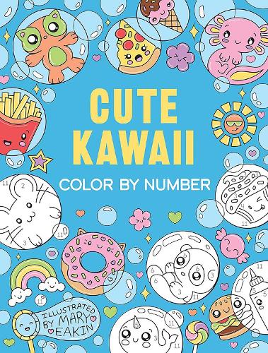 Бумажная книга «Cute Kawaii Color by Number», автор Мэри Икин - фото №1