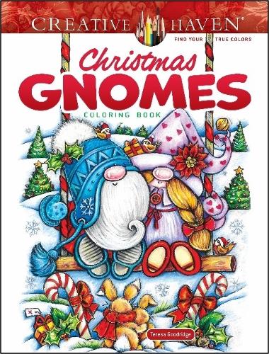 Бумажная книга «Creative Haven Christmas Gnomes Coloring Book», автор Тереза Гудридж - фото №1