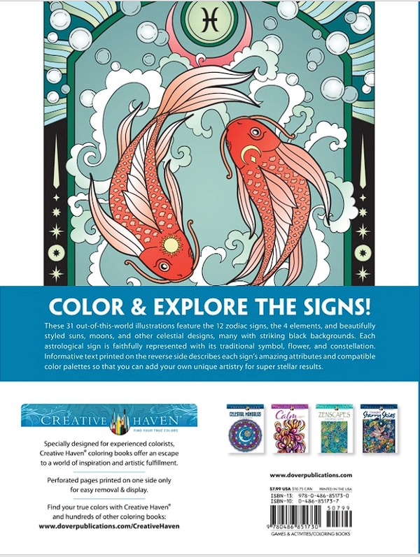 Бумажная книга «Creative Haven. Astrology. Coloring Book», автор Джессика Мазуркевич - фото №1