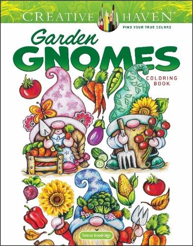 Паперова книга «Creative Haven Garden Gnomes Coloring Book», автор Тереза Гудрідж - фото №1