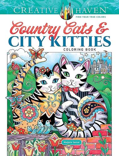 Бумажная книга «Creative Haven Country Cats & City Kitties Coloring Book», автор Марджори Сарнат - фото №1