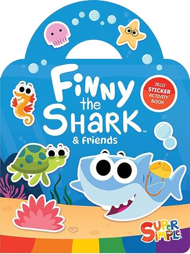 Паперова книга «Super Simple™ Finny the Shark & Friends Jelly Sticker Playset (Includes 20 Reusable Stickers!)», автор Dover Publications Inc - фото №1