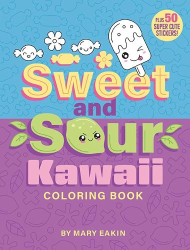 Бумажная книга «Sweet & Sour Kawaii Coloring Book: Plus 50 Super Cute Stickers!», автор Мэри Икин - фото №1